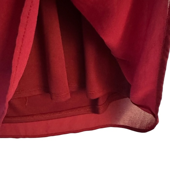 Lulu's | Elegant Burgundy V-Neck Long Sleeve Shift Dress Size Small - Picture 6 of 9